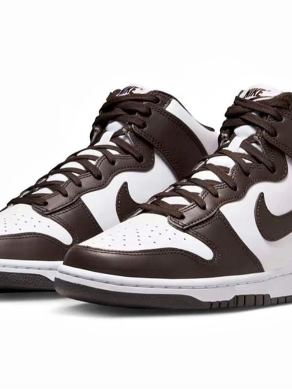 Nike Dunk High-Top Sneakers Brown & White US 9 Like New